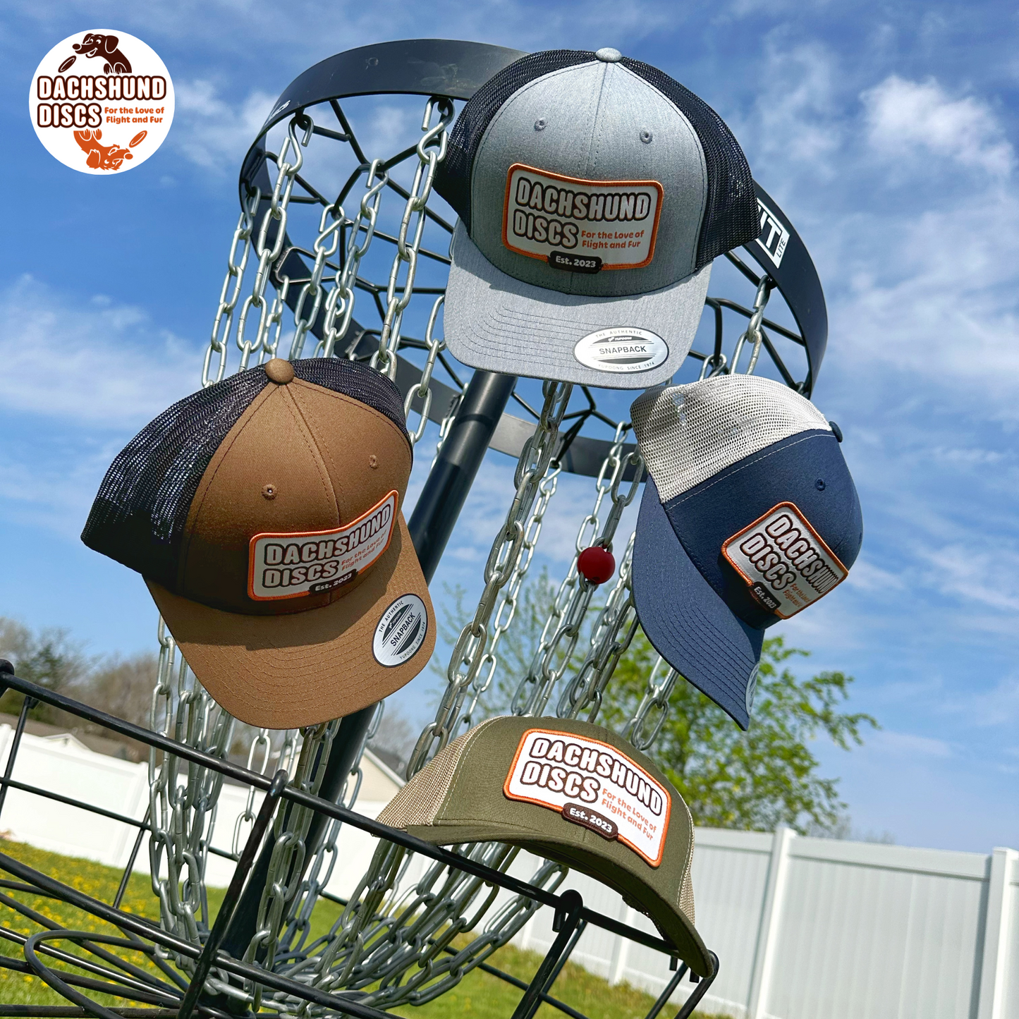Dachshund Discs Retro Trucker Cap