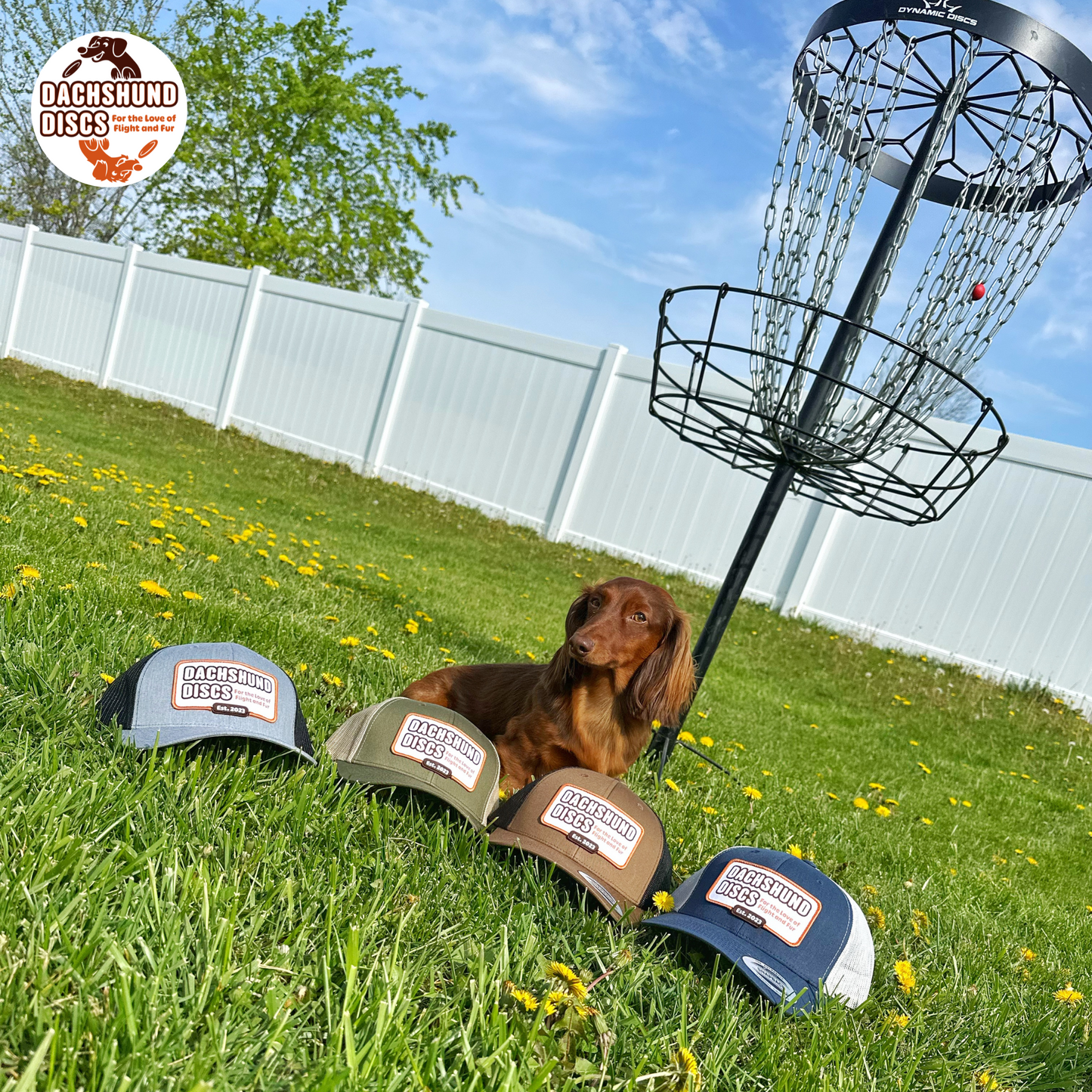 Dachshund Discs Retro Trucker Cap