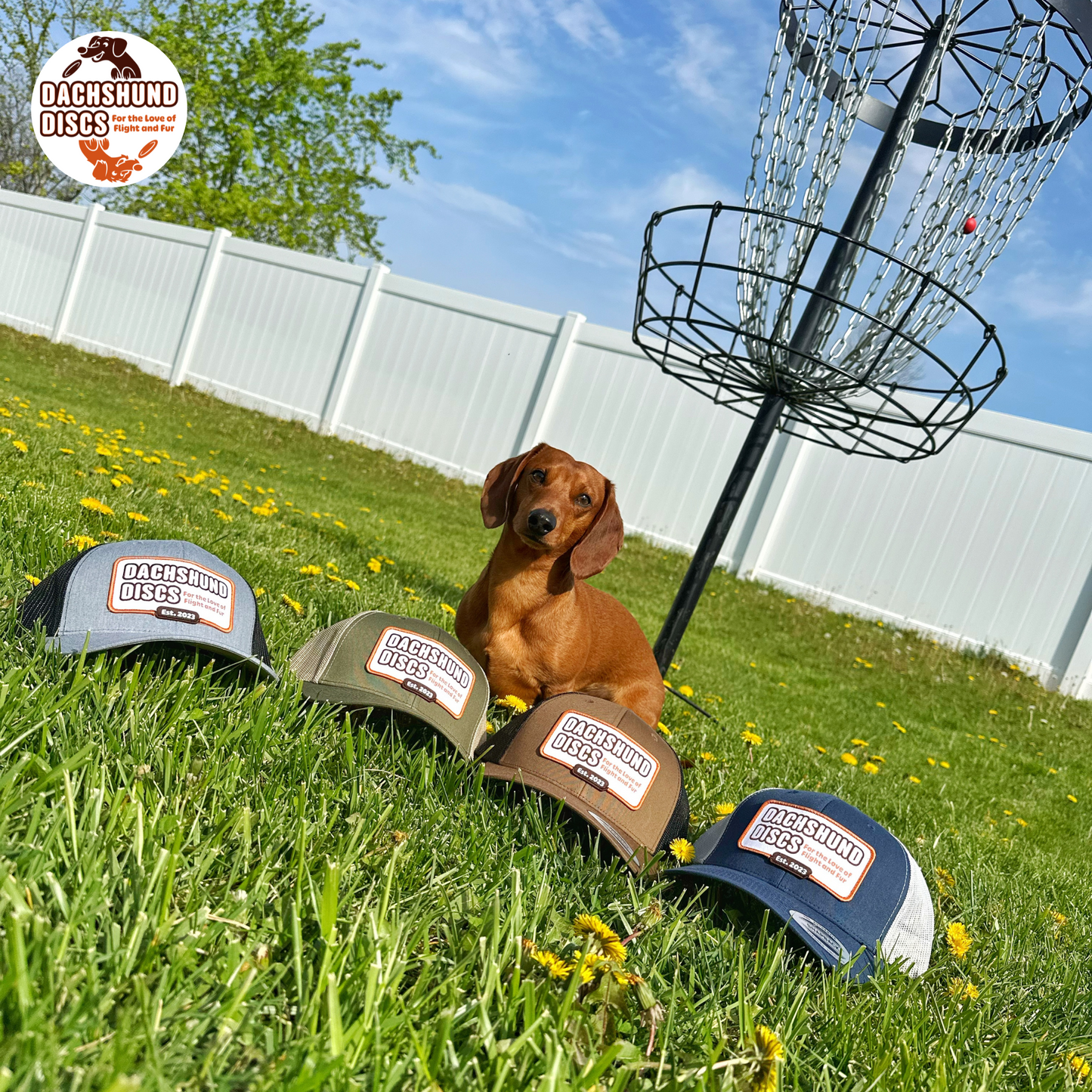 Dachshund Discs Retro Trucker Cap