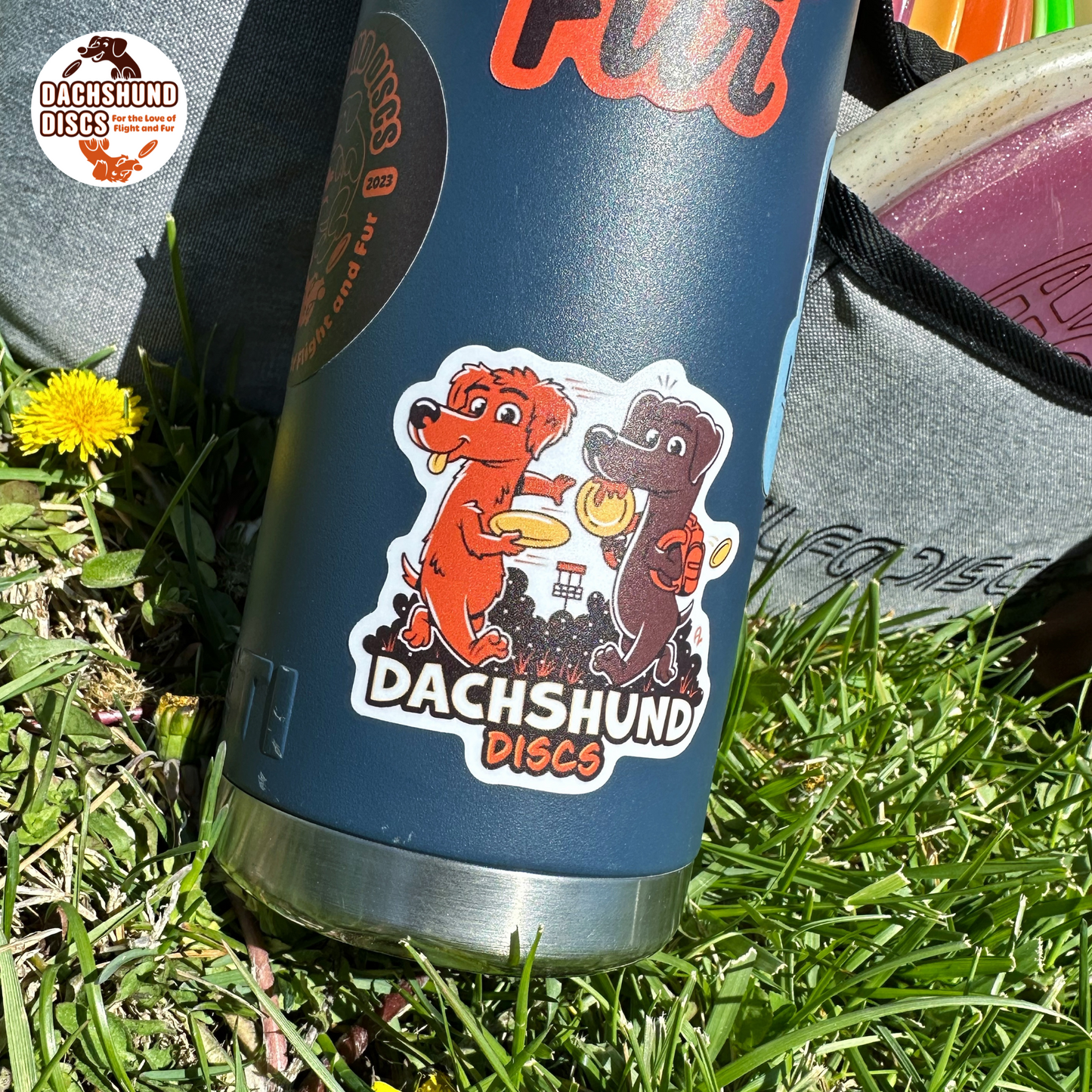Dachshund Discs Stickers