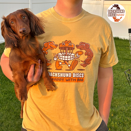 Dachshund Discs x Happy with Par Tee