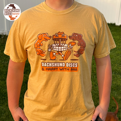 Dachshund Discs x Happy with Par Tee