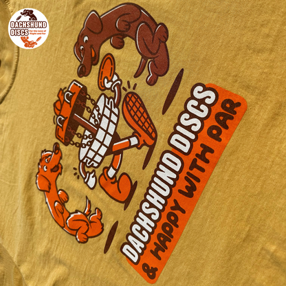 Dachshund Discs x Happy with Par Tee