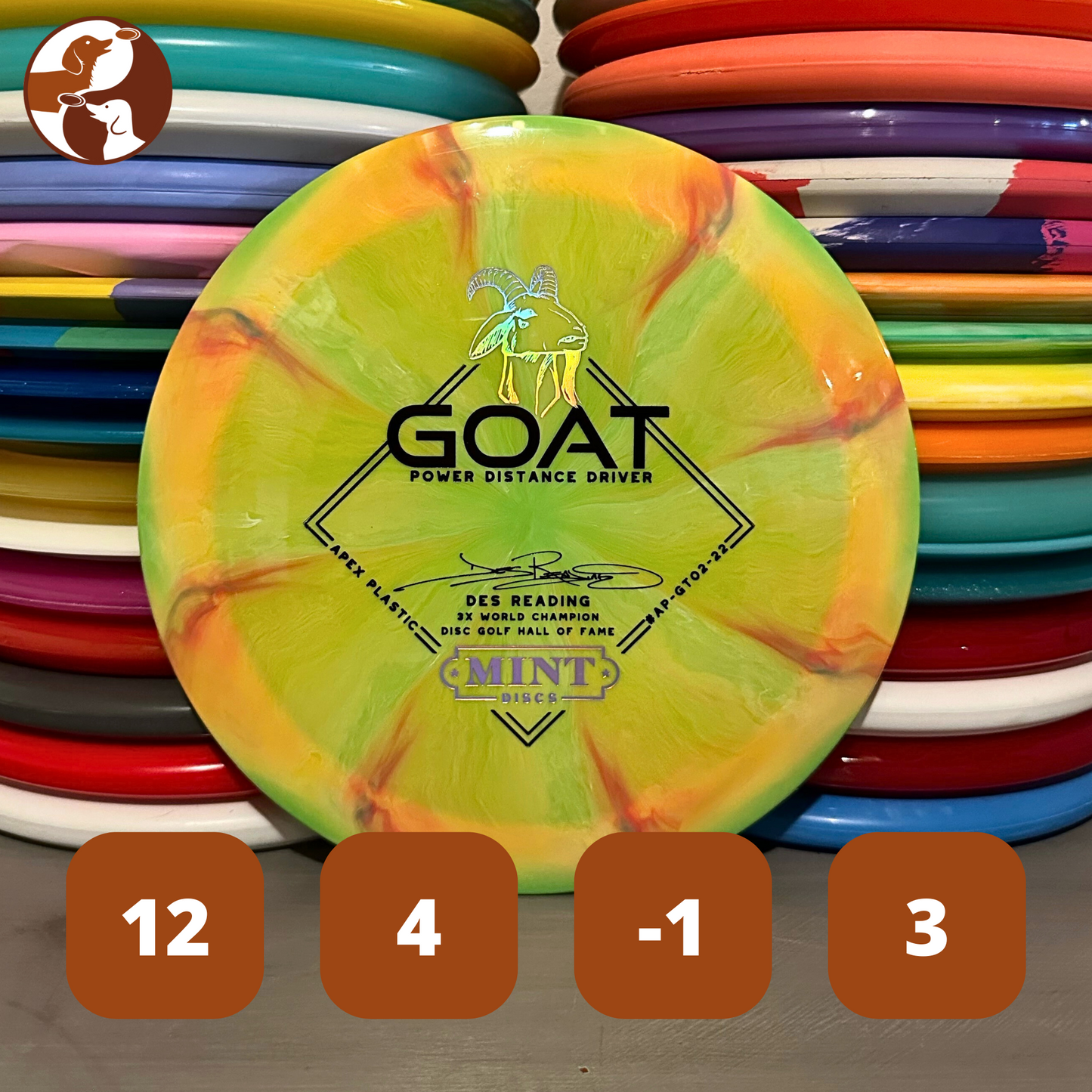 Mint Discs Apex Swirl Goat (Des Reading)