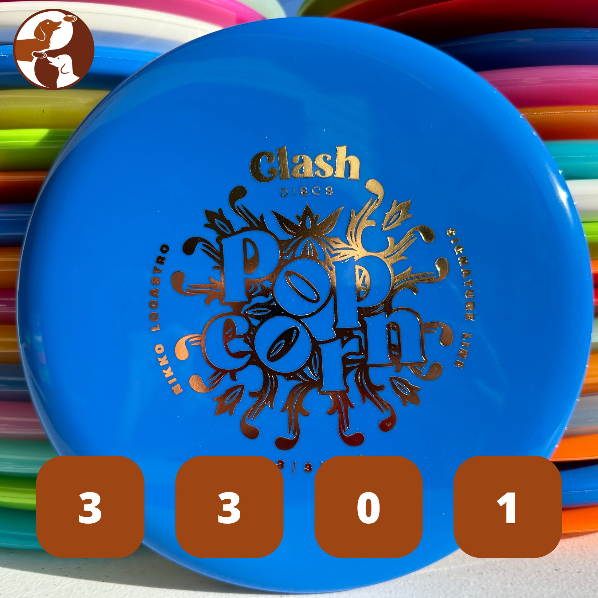 Clash Discs Nikko Locastro Signature Line Steady Popcorn with Flight Numbers