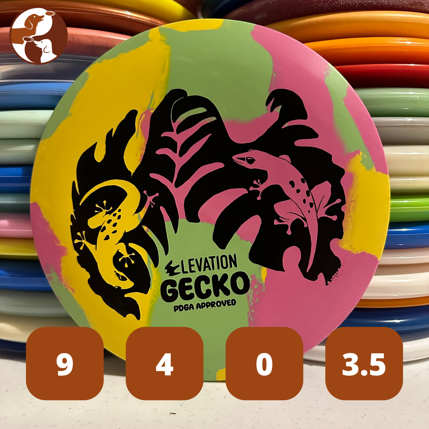 Elevation Discs Gecko - ecoSUPERFLEX with Flight Numbers