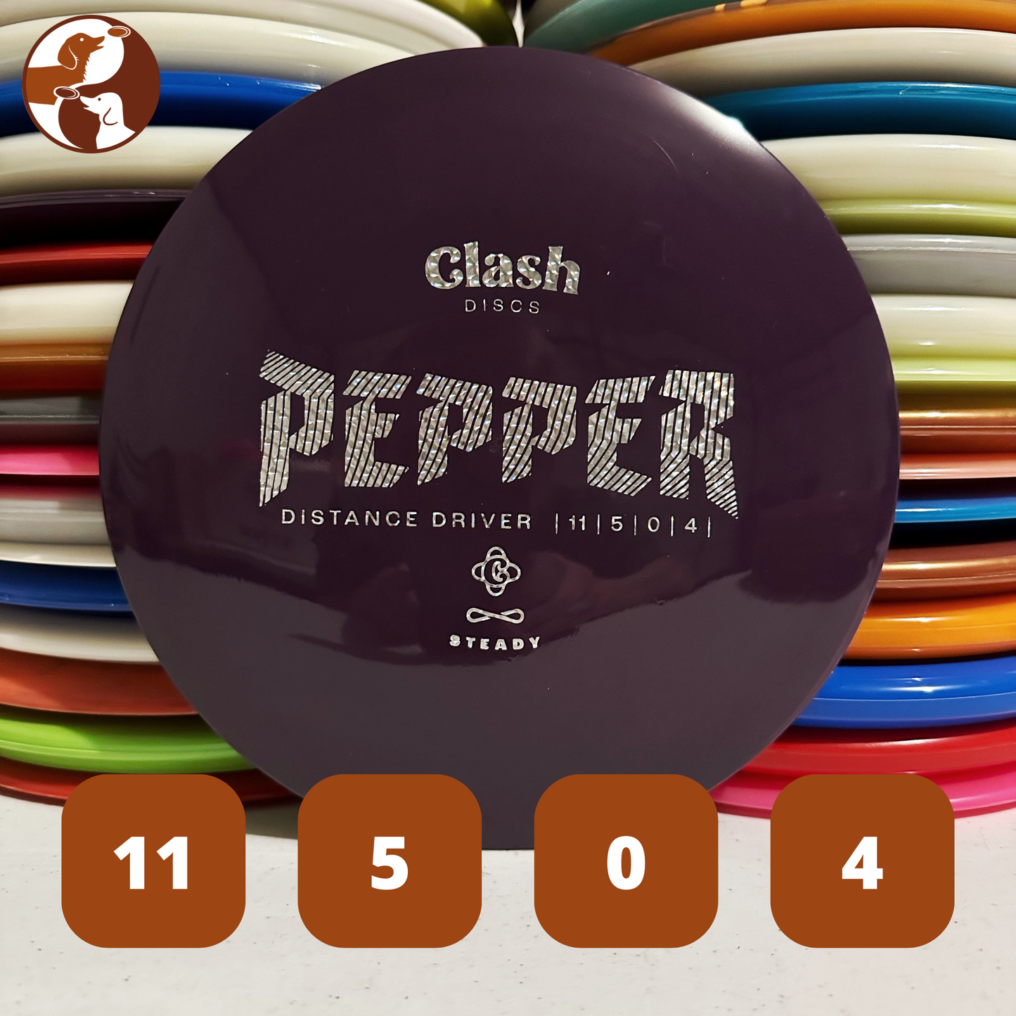 Clash Discs Steady Pepper with Flight Numbers
