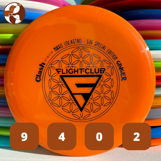 Limited Edition Clash Discs First Run 536 Steady Ginger with Flight Numbers